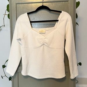 Maeve White Flirty Top